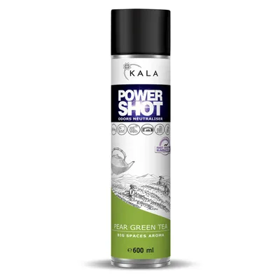 Produktbild von KALA - Geruchsneutralisierer für Räume POWER SHOT, Geruchsentferner für Große Flächen ca. 200 m3, Lufterfrischer mit Aktiver Neutralisator für alle Räume - Duft Pear Green Tea, 600 ml