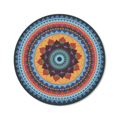 Produktbild von MuchoWow® Mauspad Mousepad Mandala-Rangoli 20x20 cm - Mousepads - Maus Mat - Pad - Mausunterlage - Schreibtischmatte