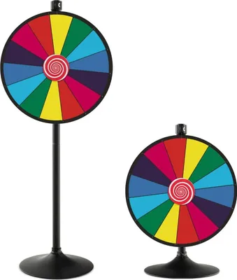 Obrázek produktu pro Ø60 cm Wheel of Fortune se stojánkem Cenové kolo Výškově nastavitelné soutěžní kolo Barevné