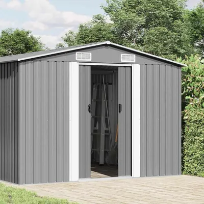 Immagine prodotto di vidaXL Capanno da giardino 257x489x181 cm metallo grigio