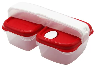 Produktbild von BAMA Snack-Set zur Aufbewahrung und zum Transport von Lebensmitteln Farbe: rot