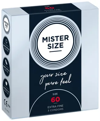Produktbild von 3er Mister Size Kondome 60mm - Gefühlsecht & Extra Feucht