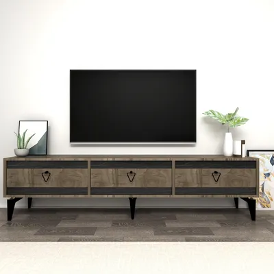 Obrázek produktu pro SAFIR TV stolek na nožičkách, ořech / černá