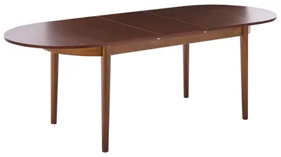 Produktbild von BELIANI Ausziehbarer Esstisch Dunkle Esche MDF Platte Esche Holzoptik Oval Modernes Design Esszimmertisch
