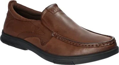 Produktbild von AMERICAN CLUB CY77 Elegant Herren Leder Schuhe, Solide Lederschuhe für Herren, Slip-On Modell, Casual, Lederschuhe, Coffee 43