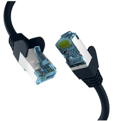 Produktbild von EFB RJ45 PATCHKABEL mit CAT7 ROHKABEL SCHWARZ 1m