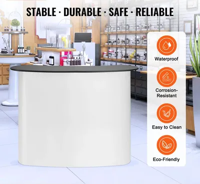 Productafbeelding van Podium Tafel - Toonbank - Receptie - Opvouwbare - Bartafel - met Draagtas - voor - Kantoor - Receptie
