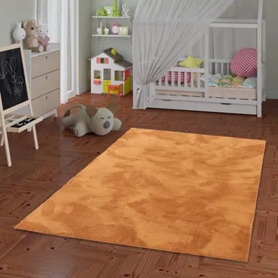 Produktbild von Kinder und Jugend Super Soft Fellteppich Pearl Kids Terrakotta Orange, Größe:120x170 cm