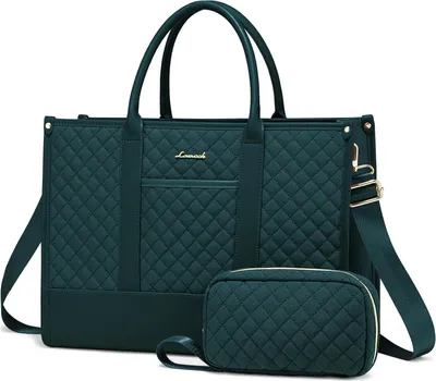 Produktbild von Laptoptasche Damen 15,6 Zoll Wasserdicht Groß, Arbeitstasche Leder Notebooktasche