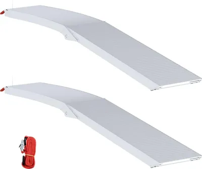 Zdjęcie produktu dla vidaXL Rampa motocyklowa 680 kg, 2 szt., srebrna, 205 x 28 x 5 cm, aluminium