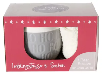 Produktbild von Jumbo-Tasse mit Weihnachtsmotiv HOHO, 600 ml