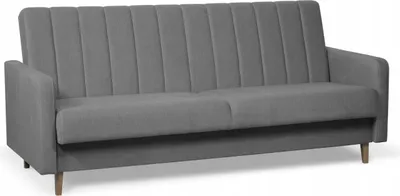 Produktbild von Schlafsofa - Sofa mit Bettkasten und Schlaffunktion - Grau - Bettcouch - Gästesofa - Leicht zu Reinigen - Wellfedern - DELTA