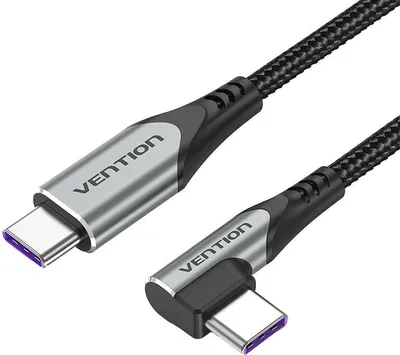 Image de Vention TAKHF USB-C to USB-C 5A angle cable (gray)