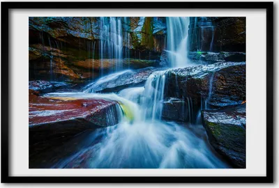 Produktbild von Bild 60x40 MDF-Rahmen, Wandkunst tropischer Wasserfall