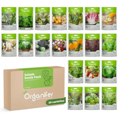 Obrázek produktu pro Balíček semen salátu – 20 odrůd - Organifer