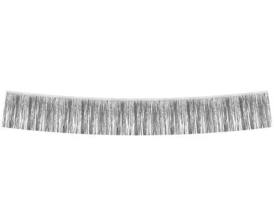Produktbild von Partygirlande mit Fransen in Metallic-Silber, 30 x 300 cm