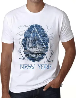 Produktbild von Herren Grafik T-Shirt Nach New York schicken – Ship Me To New York – Öko-Verantwortlich Vintage Jahrgang Kurzarm Lustige Druck Geburtstag Geschenk