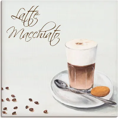 Produktbild von ARTland Leinwandbild Latte Macchiato II Größe: 30x30 cm