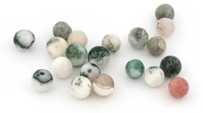 Produktbild von Vintageparts Baumachat Perlen Naturstein 4mm 20 Stück DIY