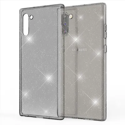 Obrázok produktu pre NALIA trblietavé puzdro na mobilný telefón pre Samsung Galaxy Note10, silikónové puzdro na mobilný telefón čierne