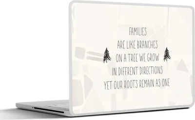 Produktbild von MuchoWow® Laptop Aufkleber Sticker Cover Zitate - Familie - Sprichwörter 30x22 cm - Laptop-Sticker