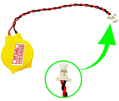 Produktbild von RTC CR2025 3V 170mAh mit steckerkabel CMOS Batterie Battery 2 polig 6,3 x 2,7mm