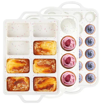 Zdjęcie produktu dla Zestaw 3 silikonowych foremek do pieczenia, idealny do wypieków