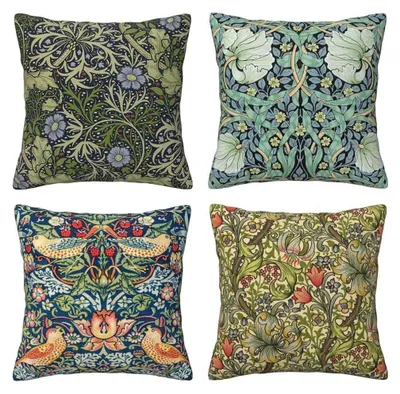 Immagine prodotto di Set di 4 federe per cuscini, 45x45 cm, con motivo botanico