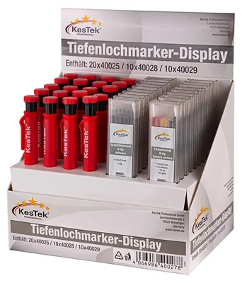 Kestek Tiefenlochmarker Set Display 40tlg Marker Bleistift Graphitminen Set Handwerker 4066986400278 374022 40027KT