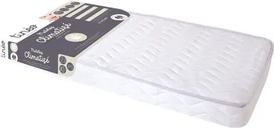 Image de Matelas Bébé Climatisé 60x120x10cm, 1 Face Été, 1 Face Hiver, Fabriqué en France