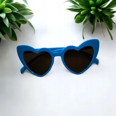 Produktbild von Mädchen Sonnenbrille Herz Design UV400 Hellblau