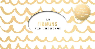 Produktbild von Geldgeschenk-Verpackung zur Firmung mit Goldfolie für Geldscheine & Gutscheine