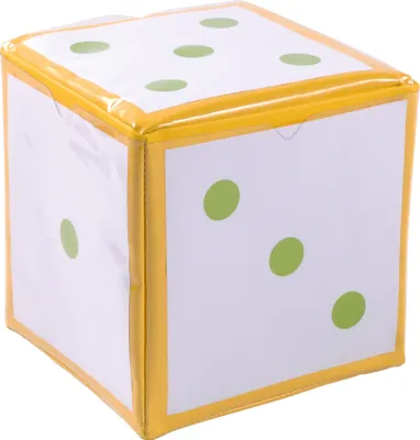 Produktbild von EDUPLAY 120274 Schaumstoff-Würfel mit Taschen, 15,5 x 15,5 cm, gelb