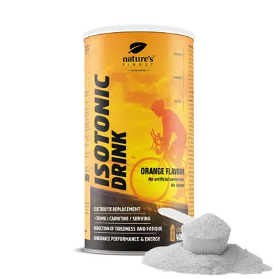 Immagine prodotto di Bevanda sportiva isotonica in polvere - con L-carnitina, vitamine e minerali, arancia - Nature's Finest 400 g