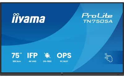 Produktbild von iiyama TN7505A-B1AG, Interaktiver Flachbildschirm, 189,3 cm (74.5"), 3840 x 2160 Pixel