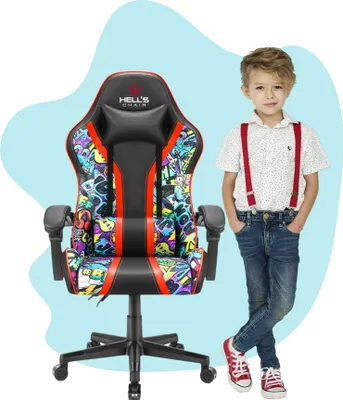 Zdjęcie produktu dla Fotel gamingowy dla dzieci Hell's Chair HC- 1005 KIDS Graffiti Kolorowy