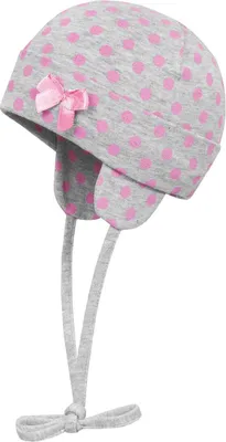 Produktbild von Döll Strickmütze mit rosa Punkten und Ohrenklappen