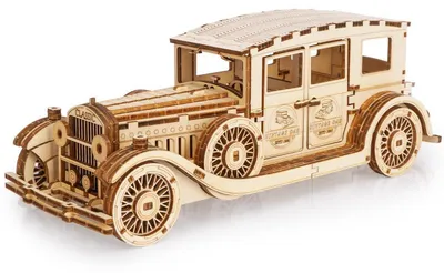 Immagine prodotto di Puzzle in legno 3D, auto d'epoca, kit di modellismo meccanico, legno, fai da te, stile retrò, 187 pezzi