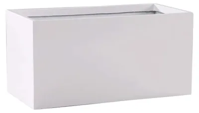 Produktbild von VIVANNO Pflanztrog Fiberglas MAXI Kasten, Weiß matt - 100x45x45 cm