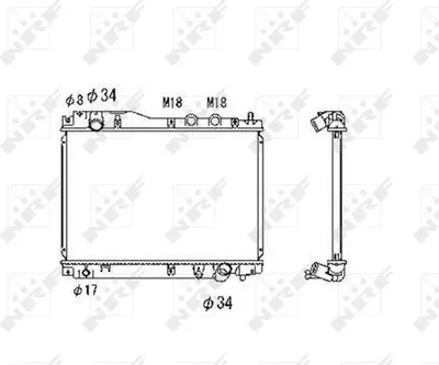Produktbild von NRF 53461 Kühler Wasserkühler Motorkühler für HONDA CIVIC VII Hatchback (EU, EP, EV)