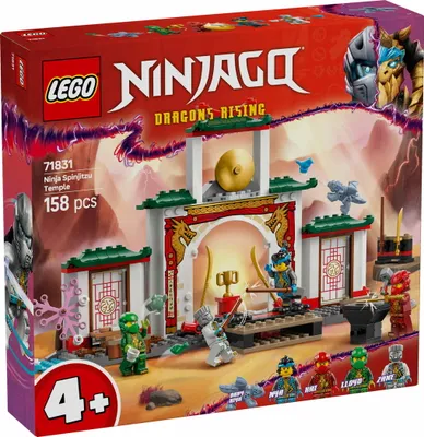 Productafbeelding van LEGO NINJAGO Spinjitzu-tempel van de ninja - speelset met 4 minifiguren en 1 drakenfiguur - bouwset - kerst- of verjaardagscadeau voor jongens en meisjes vanaf 4 jaar, artikelnummer 71831
