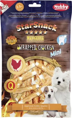Produktbild von Nobby STARSNACK Barbecue Wrapped Chicken für Hunde, 113 g