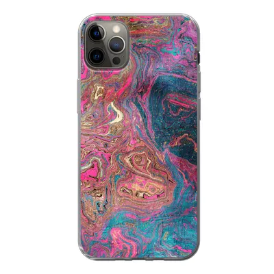 Produktbild von MuchoWow® Handyhülle Schutzhülle Hülle für iPhone 12 Pro Max Marmor - Farbe - Gussformen Silikon Softcase Handy Hülle - Hartschale