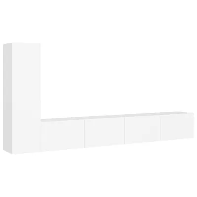 Produktbild von vidaXL 3-tlg. TV-Schrank-Set Weiß Holzwerkstoff