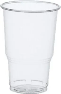 Produktbild von 2100 tradingbay24 Kaltgetränkebecher, PLA 0,25 l Ø 7,8 cm, 11 cm glasklar mit Schaumrand tbU95411 Biergläser Biologisch Abbaubar