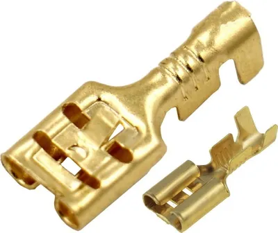 Produktbild von Flachsteckhülse mit Rastzunge blank weiblich unisoliert Kabelschuhe KFZ Sortiment 6,3 mm Set 100 Stück