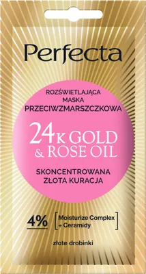 Zdjęcie produktu dla Dax Perfumeria 24K Gold & Rose Maska do Twarzy 8 ml Rozświetlająca