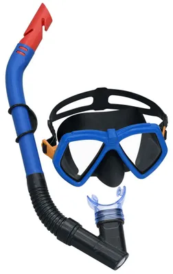 Produktbild von Bestway 24070 Tauchermaske für Kinder, Schwimmbrille, Schwimmrohr