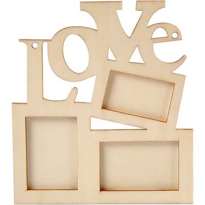 Immagine prodotto di cornice d'amore in legno, 20 x 16 cm ciascuna