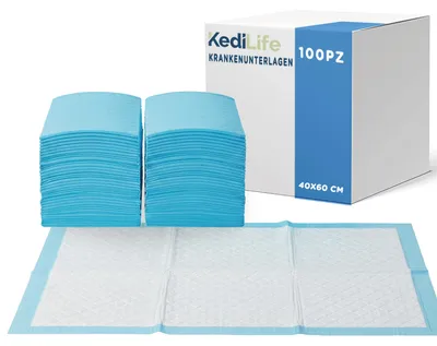 Obrázok produktu pre KediLife Podložky pre bábätká na prebaľovanie 40×60 cm - 100x ks savých podložiek na prebaľovanie